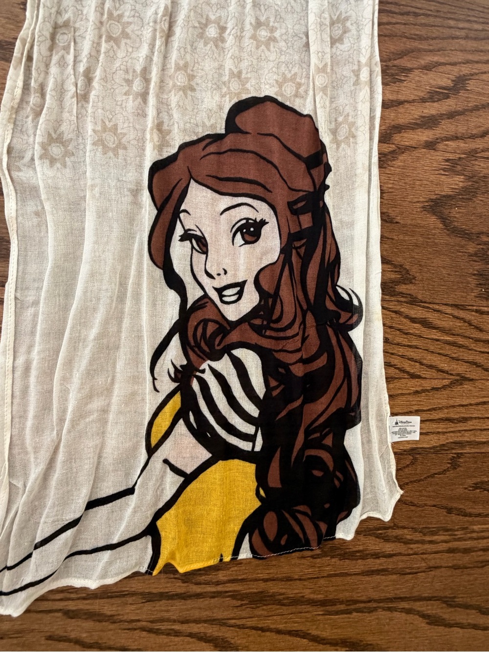 Disney Parks Beauty & the Beast Belle Rose Lightweight Scarf